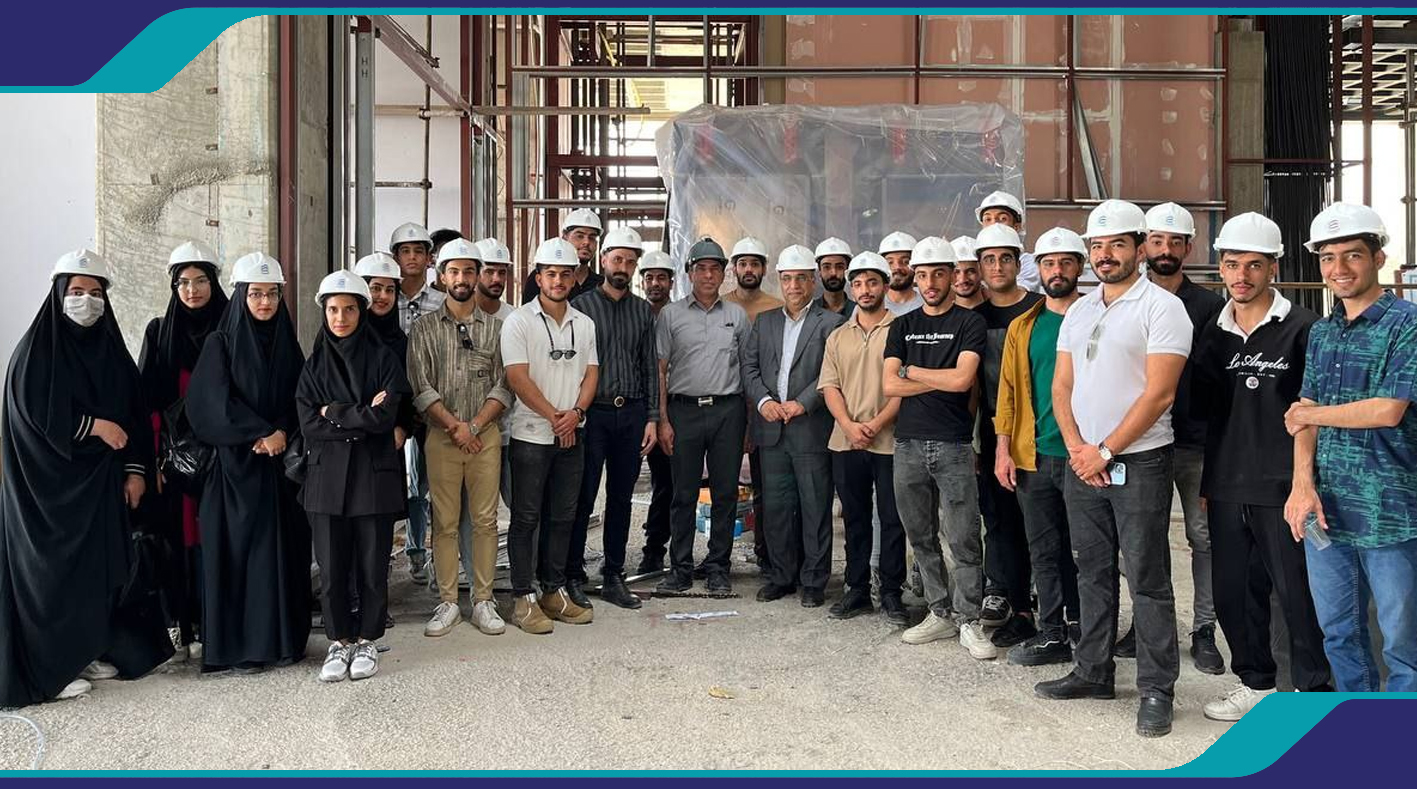 بازدید دانشجویان عمران دانشگاه اردکان از پروژه ساختمان مرکزی نظام مهندسی یزد  
